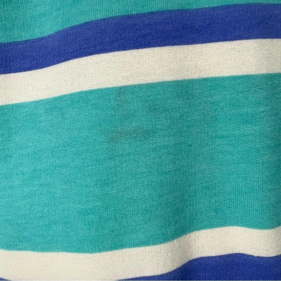 Wildfox Blue Teal Striped Long Sleeve Top - Picture 3 of 7